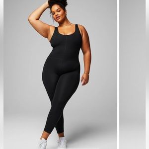Pureluxe Built-In Bra 7/8 Jumpsuit black worn once for shoot size 2x